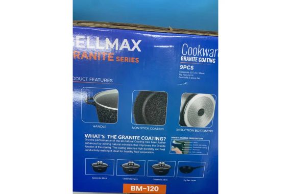 Набір посуду 9 предметів Bellmax Cookware Set BM-120 | Зображення 5