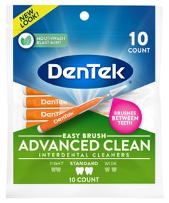 Міжзубні щітки DenTek Easy Brush Interdental Cleaners для стандартних проміжків 2.2-3.8 мм, 10 шт.