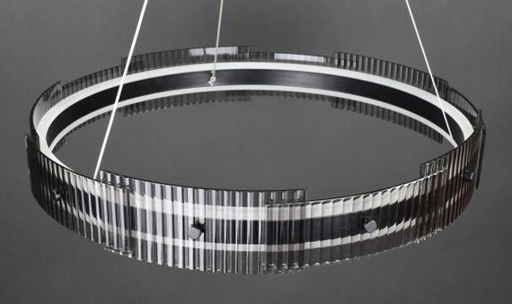 Люстра світлодіодна підвісна LED світильник для квартири на стелю лед 27942 Чорний 30-100х61х61 см. | Зображення 1