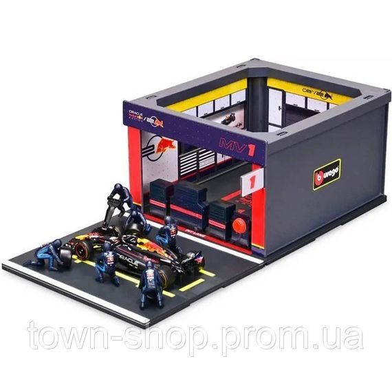 Игровой набор формулы один "Pit Pass Oracle red bull racing" Bburago 18-38453 (#1) | Зображення 2