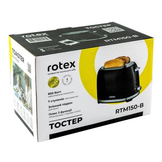 Тостер Rotex RTM150-B 850 Вт | Зображення 3