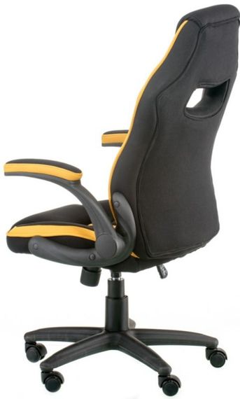 Офисное кресло - геймерское кресло Prime black - yellow экокожа | Зображення 3