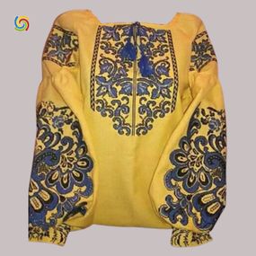 Рубашка Украинская вышиванка 777298314 цвет жёлтый размер 5XL