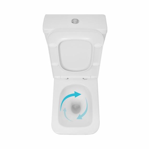 Унитаз напольный Qtap Crow Ultra Quiet безободковый с ягодением Soft-close QTCRO27W51028 | Зображення 5
