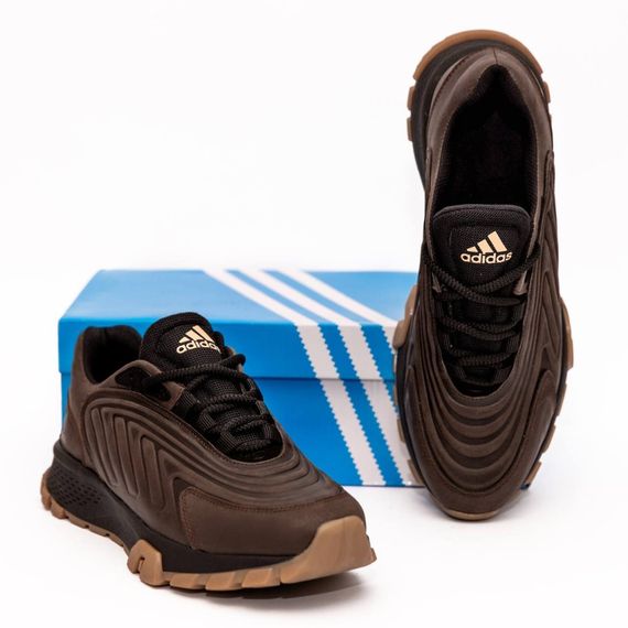 шкіряні кросівки Adidas  коричневі | Зображення 1