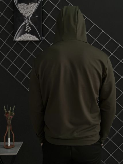 Демісезонна кофта на змійці хакі Puma (двонитка) RD0107 | Зображення 1