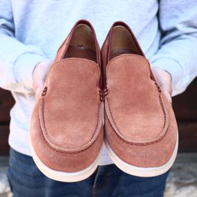 Руді замшеві мокасини чоловічі 40 розмір