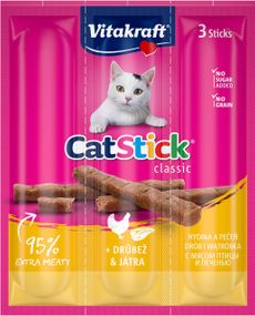 Лакомство для котов с птицей и печенью Vitakraft Sticks Poultry, 3 шт х 6 гр
