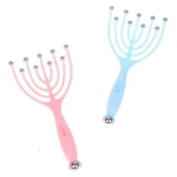 Масажер для голови зі сталевими кульками Блакитний