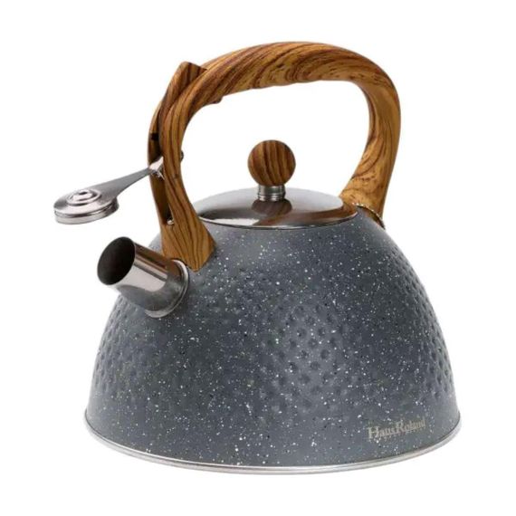 Чайник на 3 литра со свистком серый тройное дно HP33535G | Зображення 1