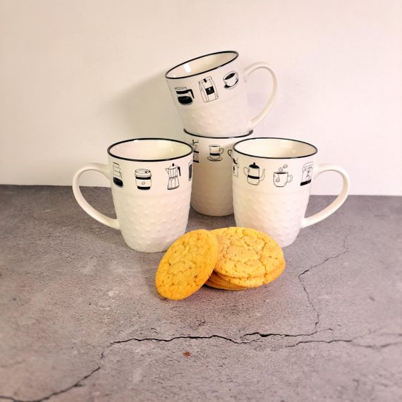 Чашка Чорно-білі напої VT-C-205380 Vittora, 380мл | Зображення 6