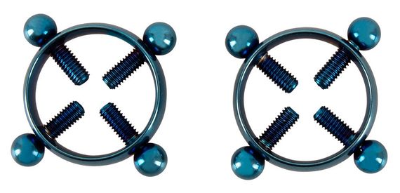 Затискачі для сосків - Bad Kitty Nipple Jewellery Blue sexstyle | Зображення 1