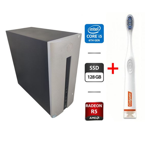 Комп'ютер HP Pavilion Desktop 550-231ng Tower / Intel Core i5-6400 (4 ядра по 2.7 - 3.3 GHz) / 8GB DDR3 / 128GB SSD / AMD Radeon R5 M320, 2GB GDDR3, 64-bit / Wi-Fi б/в + Подарунок  Розумна інтерактивна зубна щітка Colgate Connect M1 Bluetooth