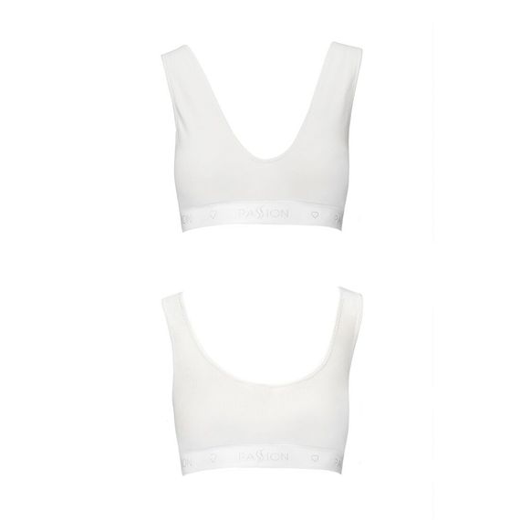 Спортивный топ из эластичного хлопка Passion PS005 TOP M, white | Зображення 4