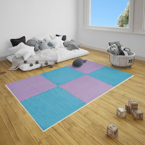Підлога-пазл плюшевий ФІОЛЕТОВИЙ 60*60*1cm (D) SW-00002087 | Зображення 7