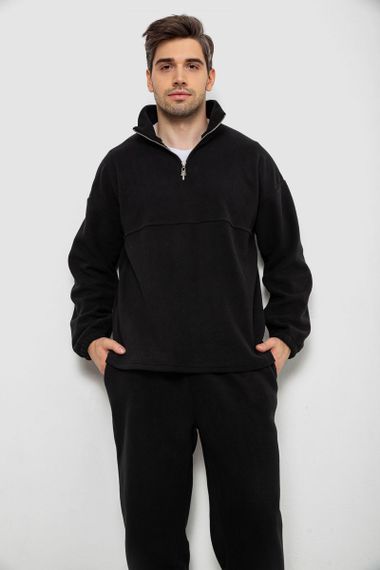 Спортивный костюм мужской на флисе, цвет черный, 238R58620 | Зображення 1