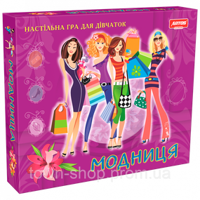 Детская настольная игра для девочек "Модница" 0239 на укр. языке