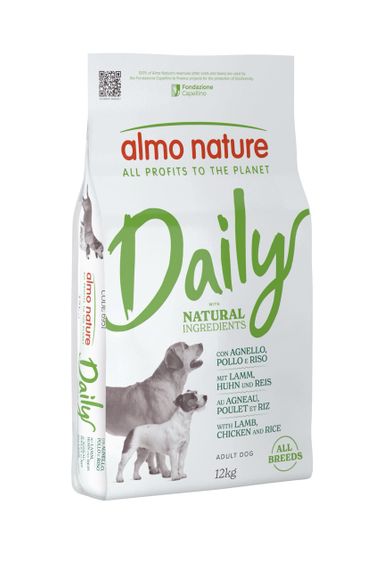 Сухий корм з ягнятиною для собак Almo Nature Daily Dog Adult with Lamb, Chicken and Rice, 1.2 кг