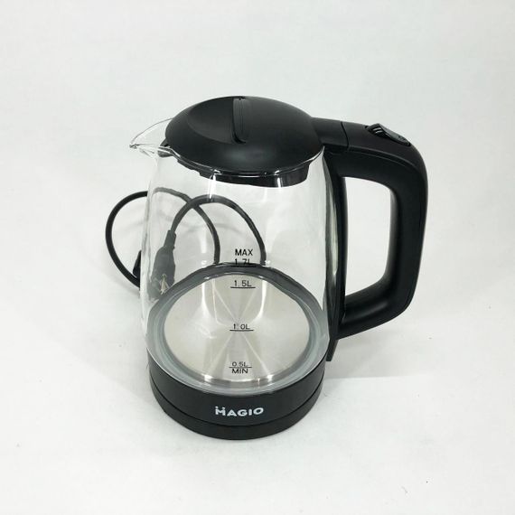 Чайник прозорий з підсвічуванням Magio MG-505, Електрочайник зручний, Тихий побутовий чайник GC-21 | Зображення 2