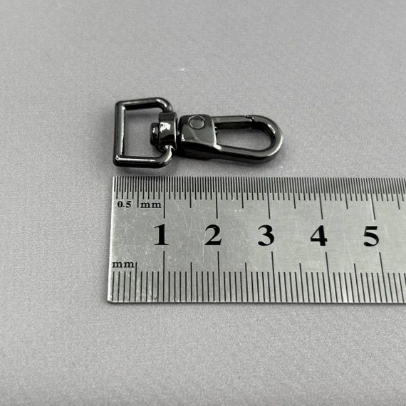 Карабін для сумки 10 мм, темний нікель - 3,5 см | Зображення 1