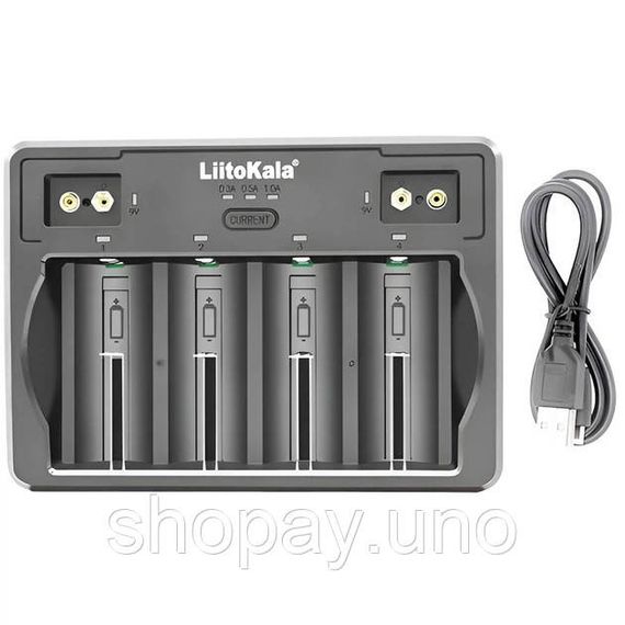 Універсальний зарядний пристрій Liitokala Lii-D4 на 4 канали (Li-ion, NiMH + NiCD + крона) Type-C QC-73 | Зображення 1