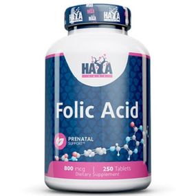 Фолиевая кислота Haya Labs Folic Acid 800 mcg 250 Tabs