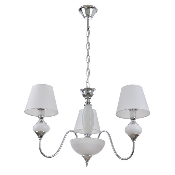 Люстра подвесная с абажуром E14 40W WH (BKL-721S/3)