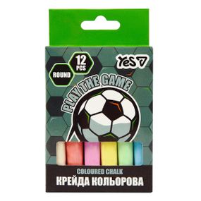 Мел цветной круглый YES Football 400563 12 шт