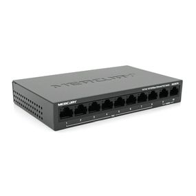 Коммутатор POE Mercury MS10CPS с 8 портами POE + 2 порта UP-Link 100Мбит, Q18