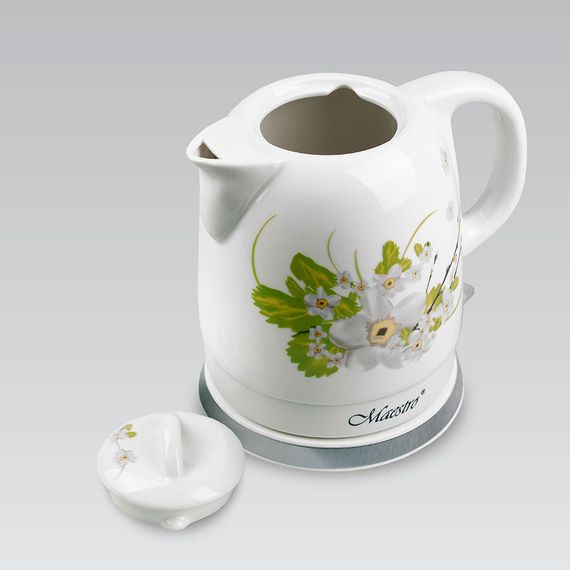 Электрочайник керамический Maestro MR-066-WHITE FLOWERS, 1.5 л, 1200 Вт | Зображення 3