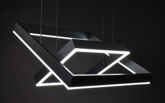 Люстра світлодіодна підвісна LED світильник для квартири на стелю лед 27897 Чорний 20-150х60х60 см. | Зображення 6