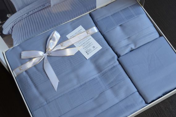 Комплект постільної білизни First Choice Deluxe Satin 200х220 New Trend Dusty Blue | Зображення 4