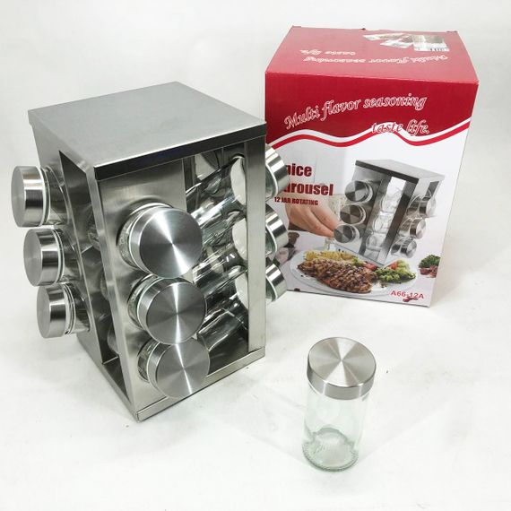 Банку для спецій UNIQUE 12 в 1, Пористий органайзер для зберігання спецій Баночка трав та WP-53 | Зображення 6