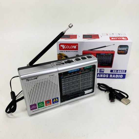 Радио портативное переносное MP3 USB Golon RX-6622, Плеер мп3 с радио фм, Радиоприемники фм FJ-94 | Зображення 3