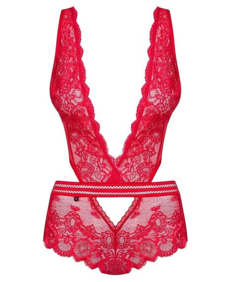 Боді Obsessive 853-TED-3 Червоний S/M | Зображення 2