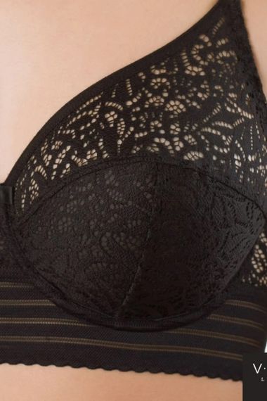 М'який бюстгальтер з мереживом VOVA V48411 Paola Чорний 80C | Зображення 4