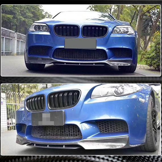 Накладка на передній бампер Lip V1 (для F10 M5, Карбон) для BMW 5 серія F-10/11/07 2010-2016 рр | Зображення 2