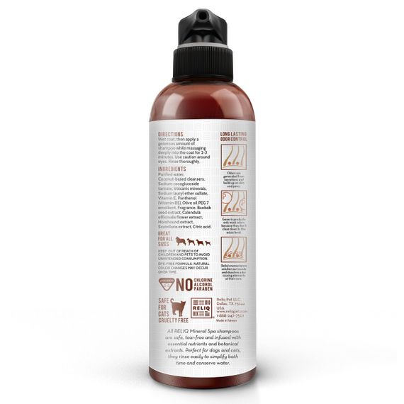 Шампунь для собак та котів із сандаловим деревом Reliq Mineral Spa Sandalwood Shampoo, 500 мл | Зображення 1