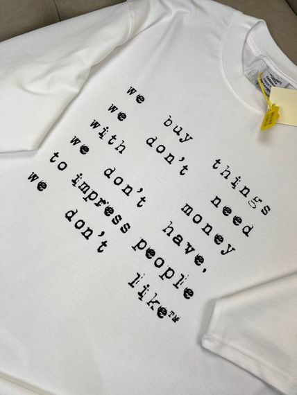 Футболка Vetements We Buy Things чоловіча біла бавовна оверсайз f723 | Зображення 6