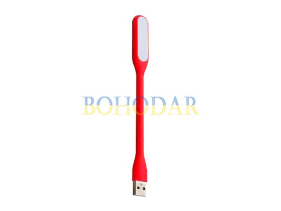 Лампа гнучка USB TRIZAND 13175 червоний колір LED 5V 1.2W ліхтарик підсвітка нічник для ноутбука повербанку і т.п. | Зображення 1