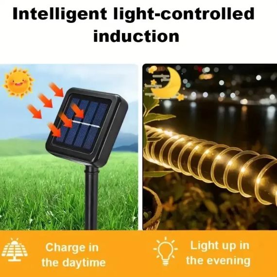 Світлодіодна гірлянда "Трубка" 10 м 100 LED, білий теплий | Зображення 4