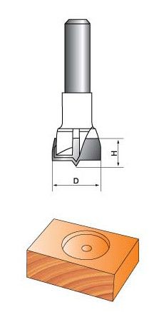 Фреза по дереву ГЛОБУС 1011 D35 stopper для дверних петель | Зображення 1
