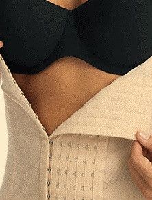 Стягуючий корсет Грація для схуднення, коригує, великі розміри, бежевий колір | Зображення 3