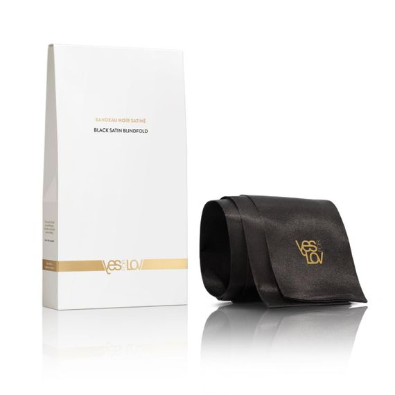 Сатиновая повязка на глаза YESforLOV BLACK SATIN BLINDFOLD Sex Aura