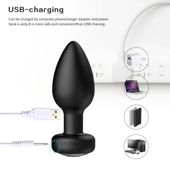 Анальне пробка з пультом дистанційного керування вібратор USB | Зображення 3