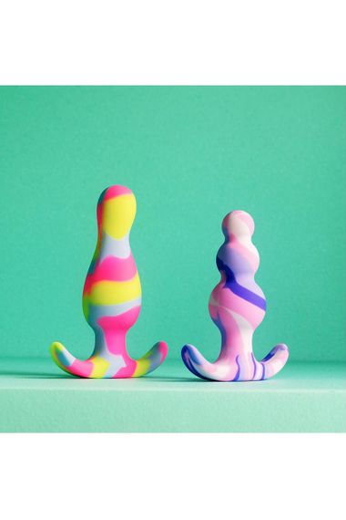 Анальна пробка різнокольорова AVANT KALEIDO LIME sexstyle | Зображення 2