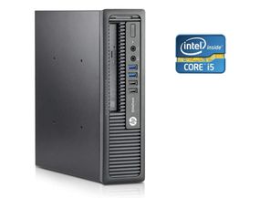Неттоп Б-класс HP EliteDesk 800 G1 USFF / Intel Core i5-4570S (4 ядра по 2.9 - 3.6 GHz) / 4 GB DDR3 / 60 GB SSD / Intel HD Graphics 4600 / DVD-ROM б/у