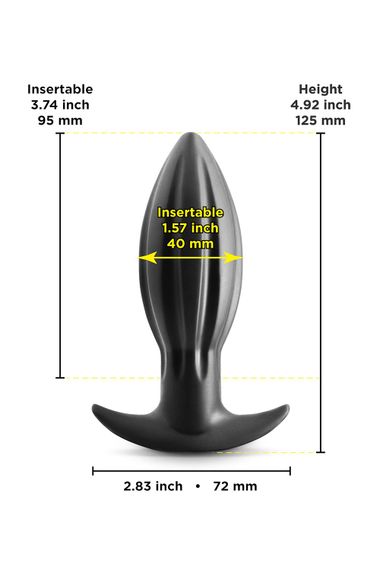 Анальна пробка NS Novelties RENEGADE BOMBA BLACK SMALL | Зображення 3