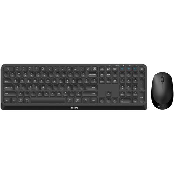 Комплект бездротовий Philips 6407 (клавіатура + мишка) UA, 2,4 ГГц/Bluetooth чорний | Зображення 2