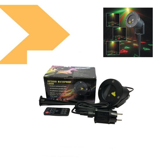 Лазерний проектор вуличний з пультом та на 6 зображень XPRO Диско (47712-6742_223) | Зображення 1